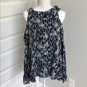 Long sleeve, open shouldered shirt